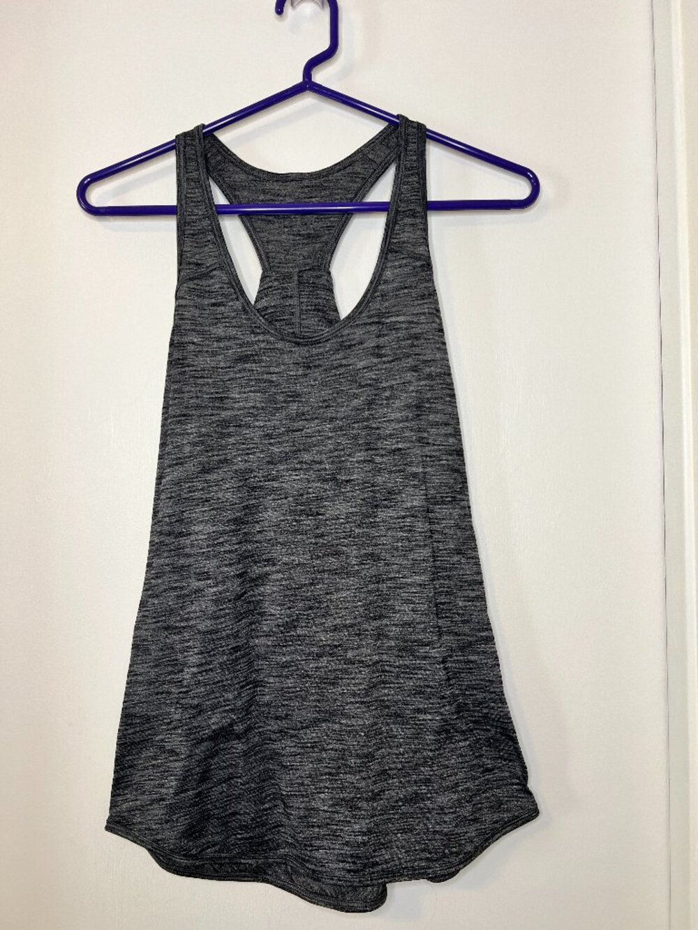 Lululemon No Limits Tank Heathered Gray Silverescent Racerback Workout Top 6